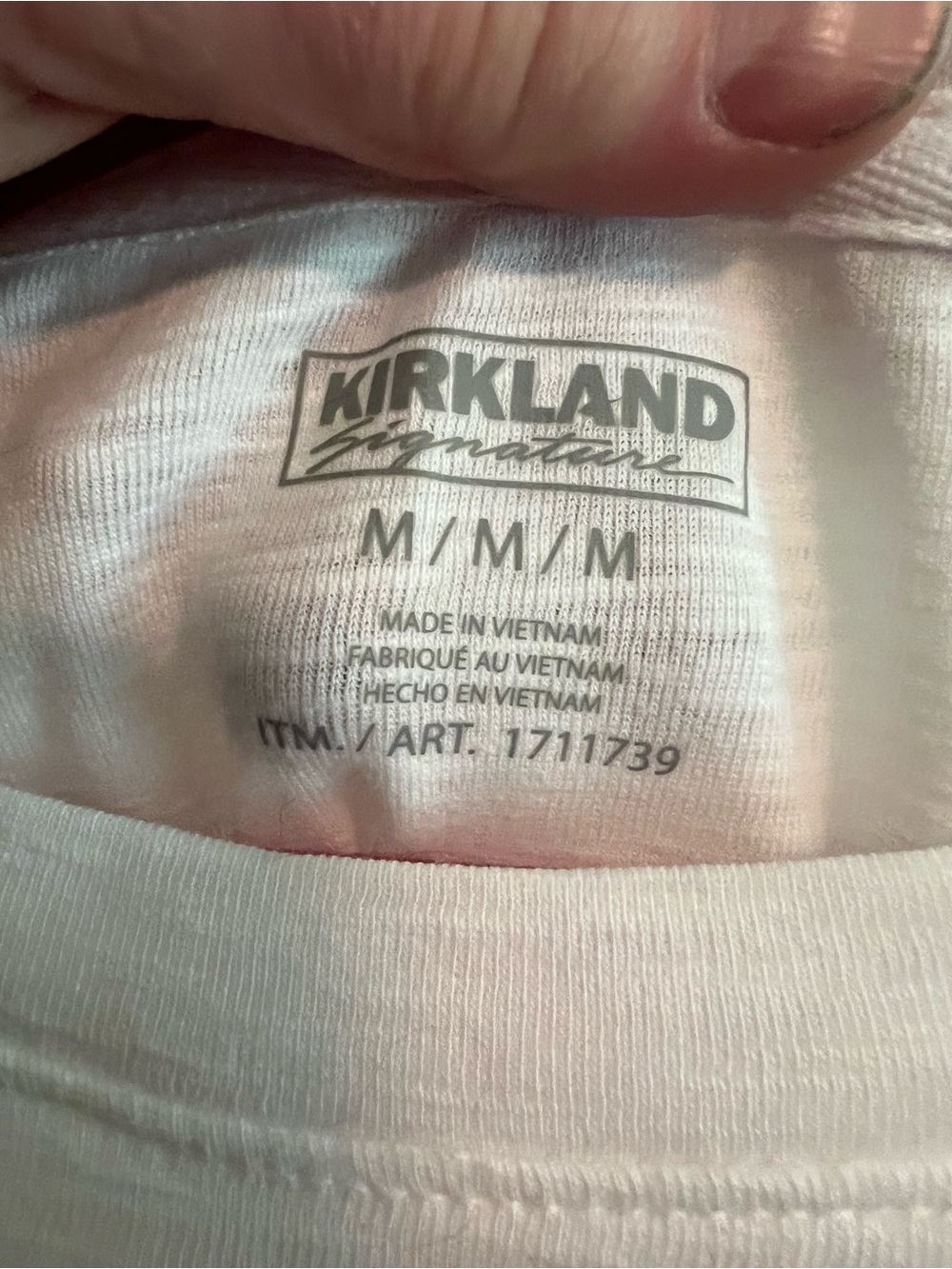 NWT Kirkland Signature White 3/4 Sleeve Layered Tee - M - Picture 3 of 8